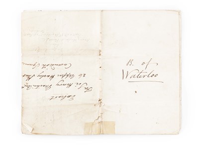 Lot 649 - WATERLOO - CAMPAIGN LETTER