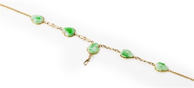 Lot 173 - A jade set necklace