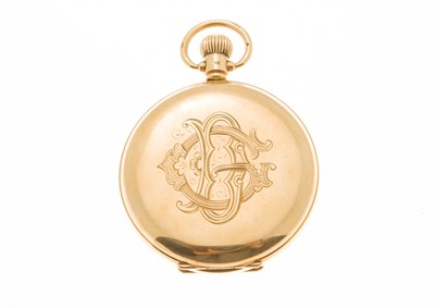 Lot 83 - An 18ct gold cased hunter pocket watch