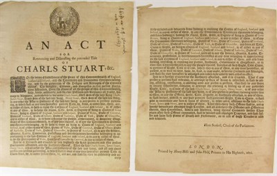 Lot 145 - Stuart, Charles Edward, James and Henry - Cromwell - Protectorate