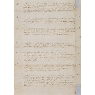 Lot 163 - Covenanting manuscript - Kirkcudbright - instructions ordering a parish census, 1684