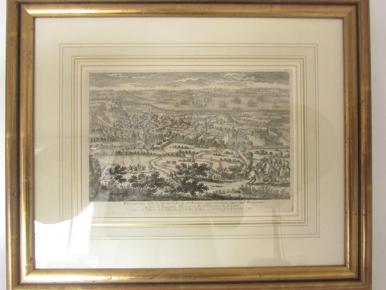 Lot 66 - Edinburgh view - Pierre Aveline, c. 1700