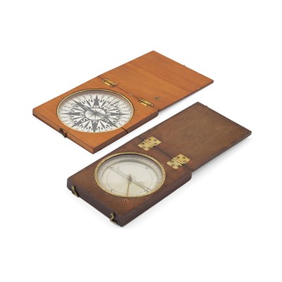 Lot 88 - MAHOGANY CASED COMPASS BY UNDERHILL, WOLVERHAMPTON