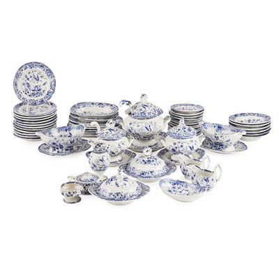 Lot 557 - EXTENSIVE STAFFORDSHIRE BLUE AND WHITE DOLL'S DINNER SERVICE