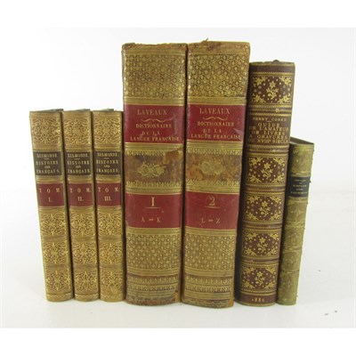 Lot 156 - French Literature, mostly leather bindings, 42 books, including
