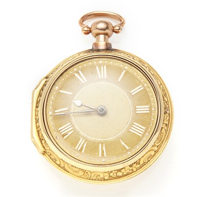 Lot 148 - A good George III verge pair cased pocket watch