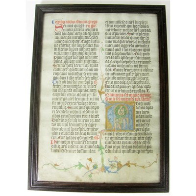 Lot 129 - Manuscript leaf from an Office Lectionary of Benedictine use