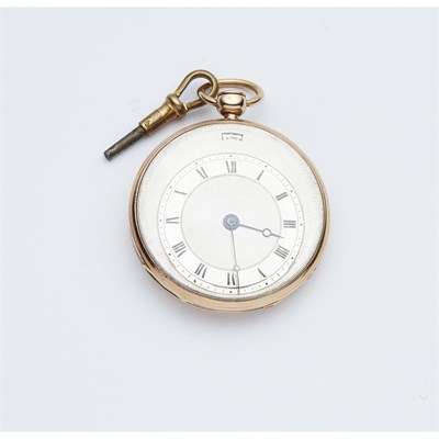 Lot 142 - CHARLES OUDIN - An 18ct gold cased pocket watch