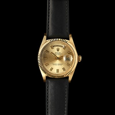 Lot 81 - ROLEX - A gentleman's 18ct gold cased wrist watch