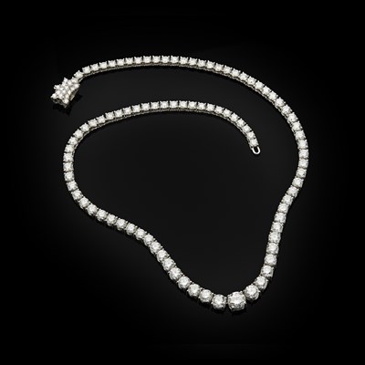 Lot 56 - A diamond set line necklace