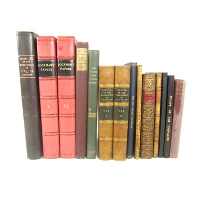 Lot 90 - Jacobite Rebellion, 14 volumes, including Johnstone, Chevalier de