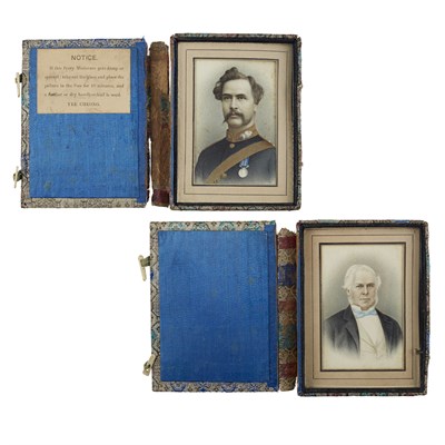 Lot 136 - TWO RARE PORTRAIT MINIATURES ON IVORY