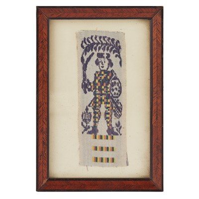 Lot 307 - A FRAMED SECTION OF JACOBITE RIBBON