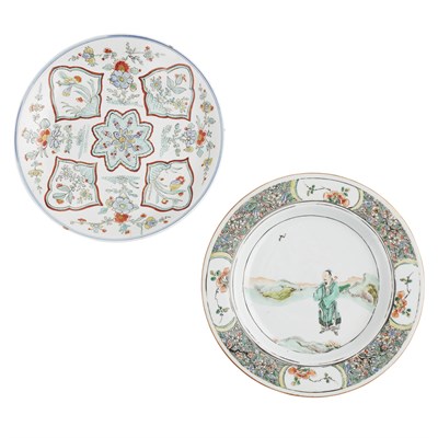 Lot 153 - TWO FAMILLE VERTE DISHES