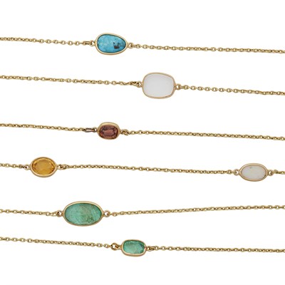 Lot 95 - A multi-gem set necklace