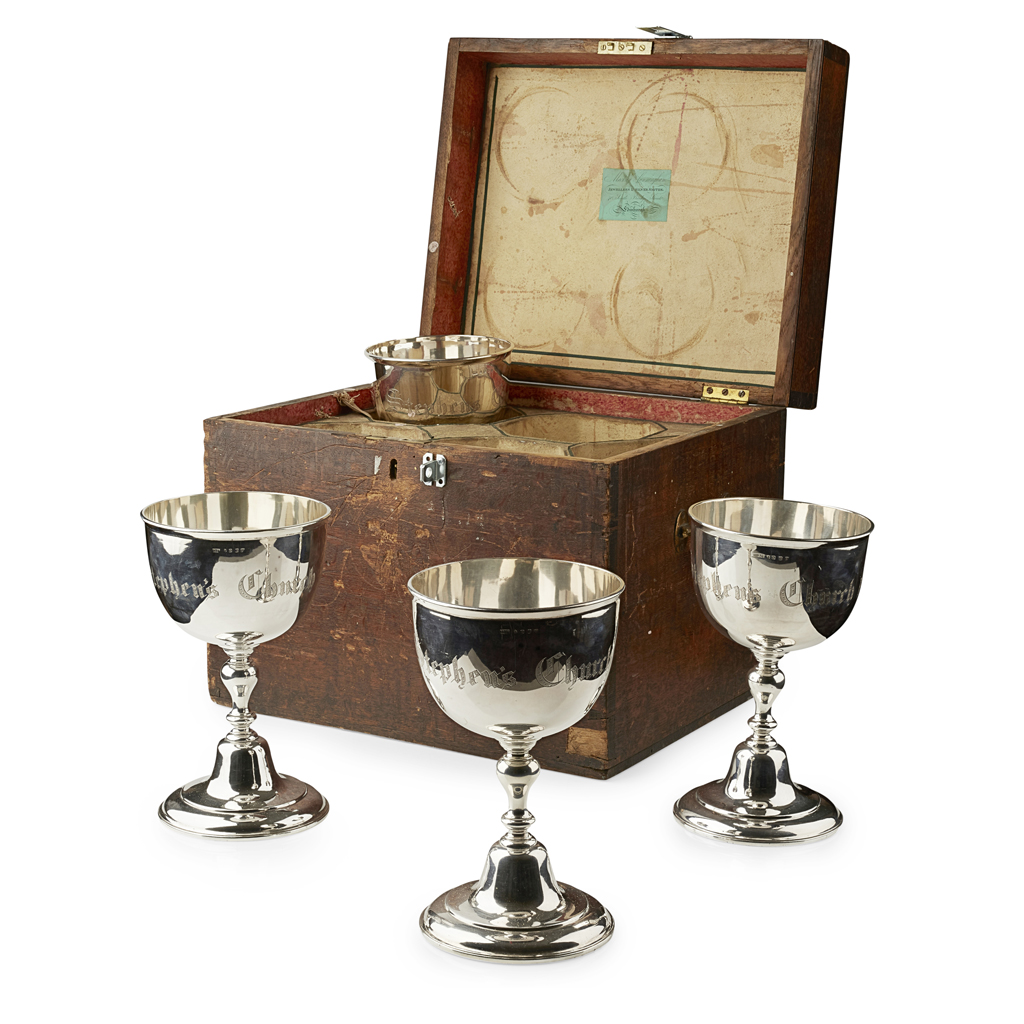 Lot 490 - A set of four Scottish George IV communion goblets