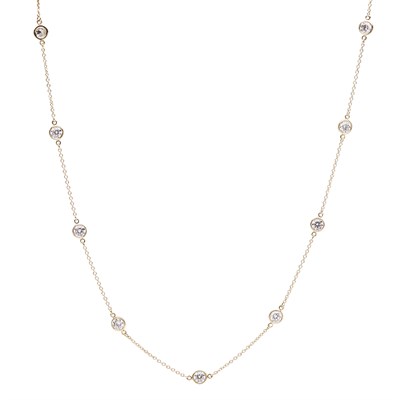 Lot 218 - An 18ct gold 'Diamonds by the Yard' necklace, Elsa Peretti for Tiffany & Co