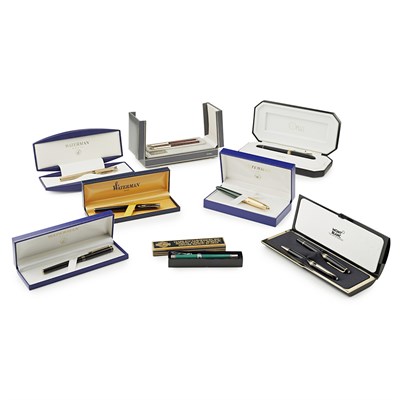 Lot 248 - A collection of various presentation cased fountain and other pens
