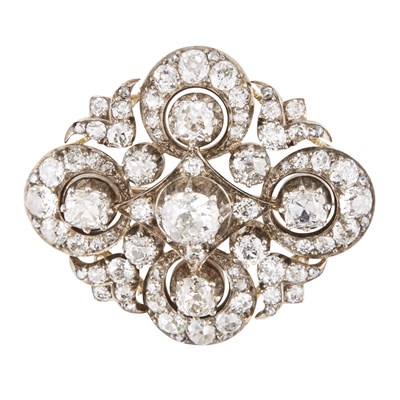 Lot 14 - A 19th century diamond set brooch