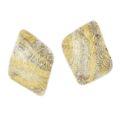 Lot 194 - A pair of silver and gilt earrings, Malcolm Appleby