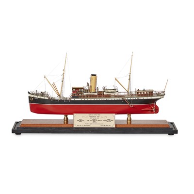 Lot 199 - A CASED MODEL OF A LIGHTHOUSE AND BUOY TENDER