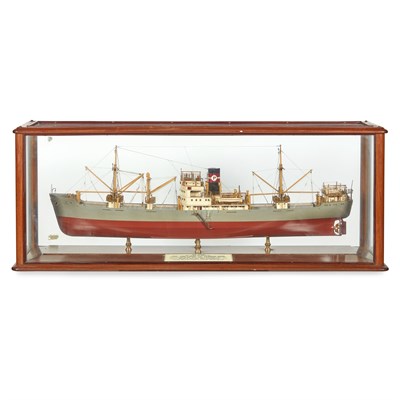 Lot 420 - CASED MODEL OF THE CARGO SHIP 'SS OSLO'