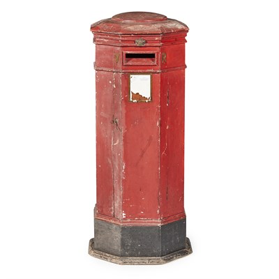 Lot 1 - VICTORIAN PAINTED PINE POST BOX