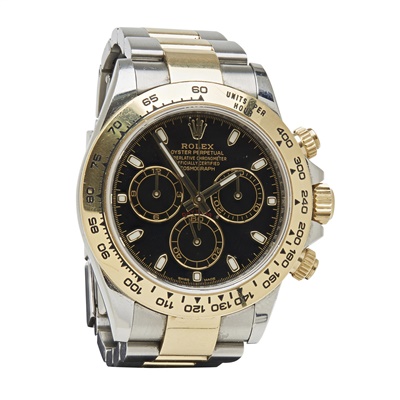 Lot 327 - A gentleman's 18ct gold and stainless steel chronograph, Rolex