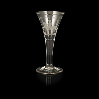Lot 131 - WILLIAMITE ENGRAVED WINE GLASS