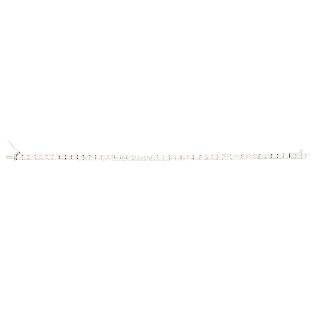 Lot 145 - A diamond set line bracelet
