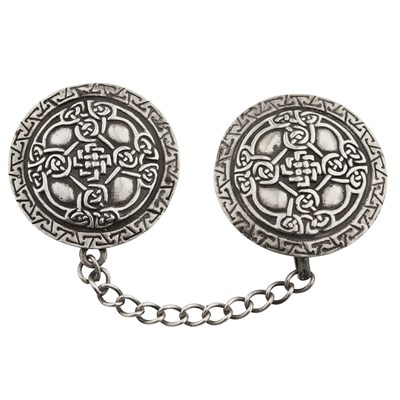 Lot 303 - IONA - A PAIR OF CLOAK FASTENERS