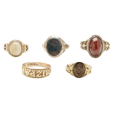 Lot 290 - A collection of antique rings