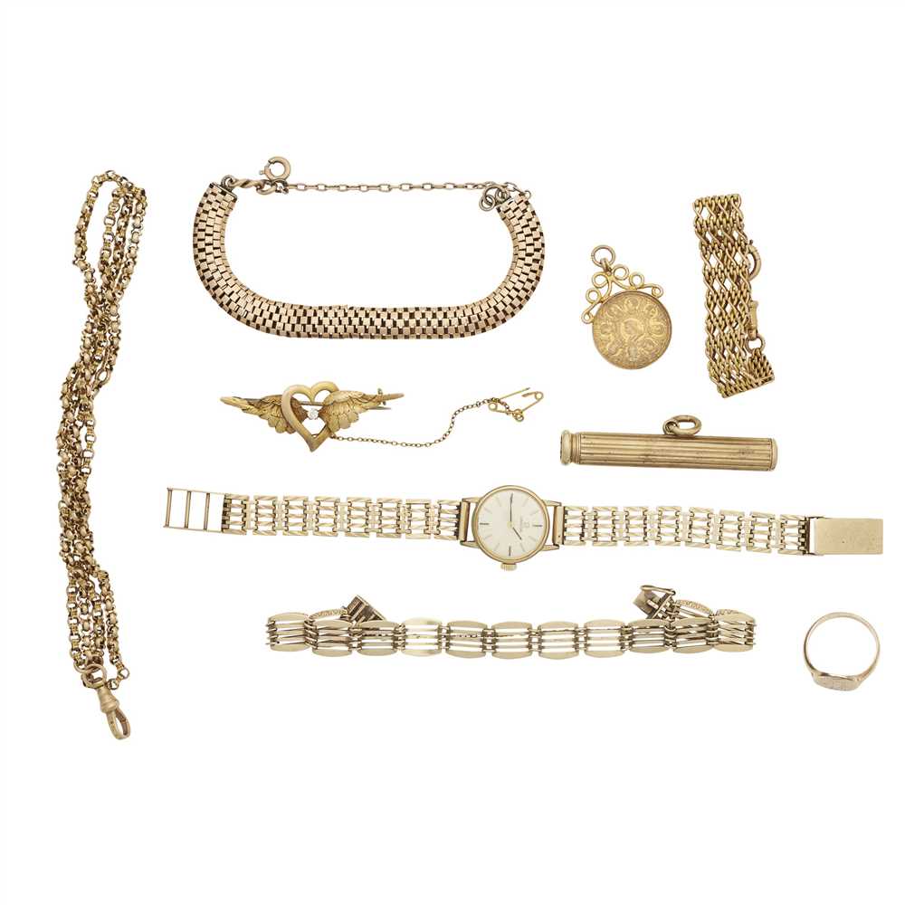 Lot 265 - A collection of gold jewellery