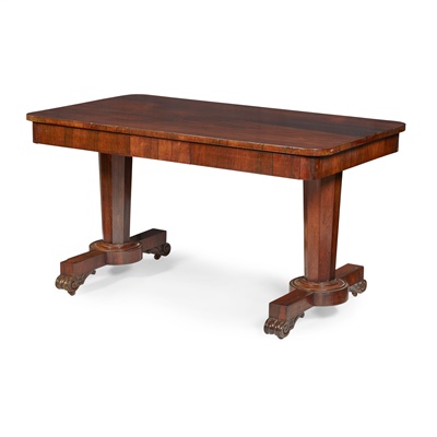 Lot 218 - WILLIAM IV ROSEWOOD LIBRARY TABLE