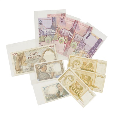 Lot 375 - All World - A folder of mixed banknotes