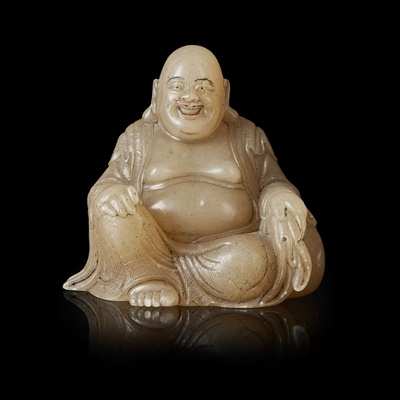 Lot 106 - SOAPSTONE CARVING OF BUDAI