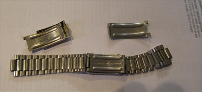 Lot 323 - A rare mid-20th century stainless steel wrist watch, Omega
