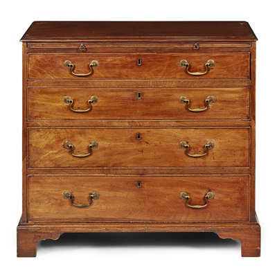 Lot 43 - GEORGE III MAHOGANY CHEST OF DRAWERS