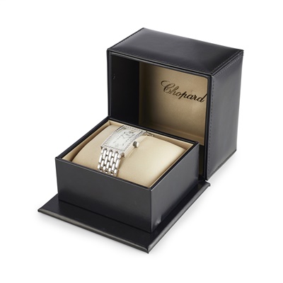 Lot 145 - An 18ct white gold and diamond set wristwatch, Chopard