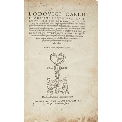 Lot 68 - Richerius, Ludovicus Coelius