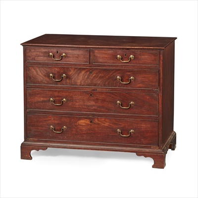 Lot 82 - GEORGE III MAHOGANY CHEST OF DRAWERS