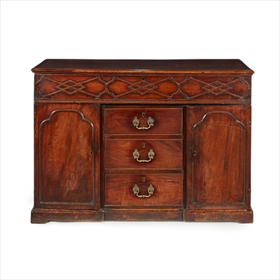 Lot 75 - GEORGE III MAHOGANY ARCHITECT’S CABINET, IN THE MANNER OF WRIGHT & ELWICK, YORK