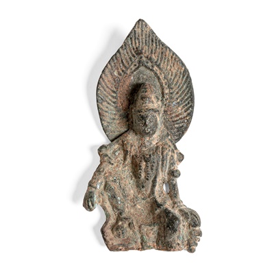 Lot 45 - BRONZE VOTIVE FIGURE OF WATER-AND-MOON GUANYIN