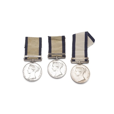 Lot 157 - A group of three Victorian Naval General Service medals