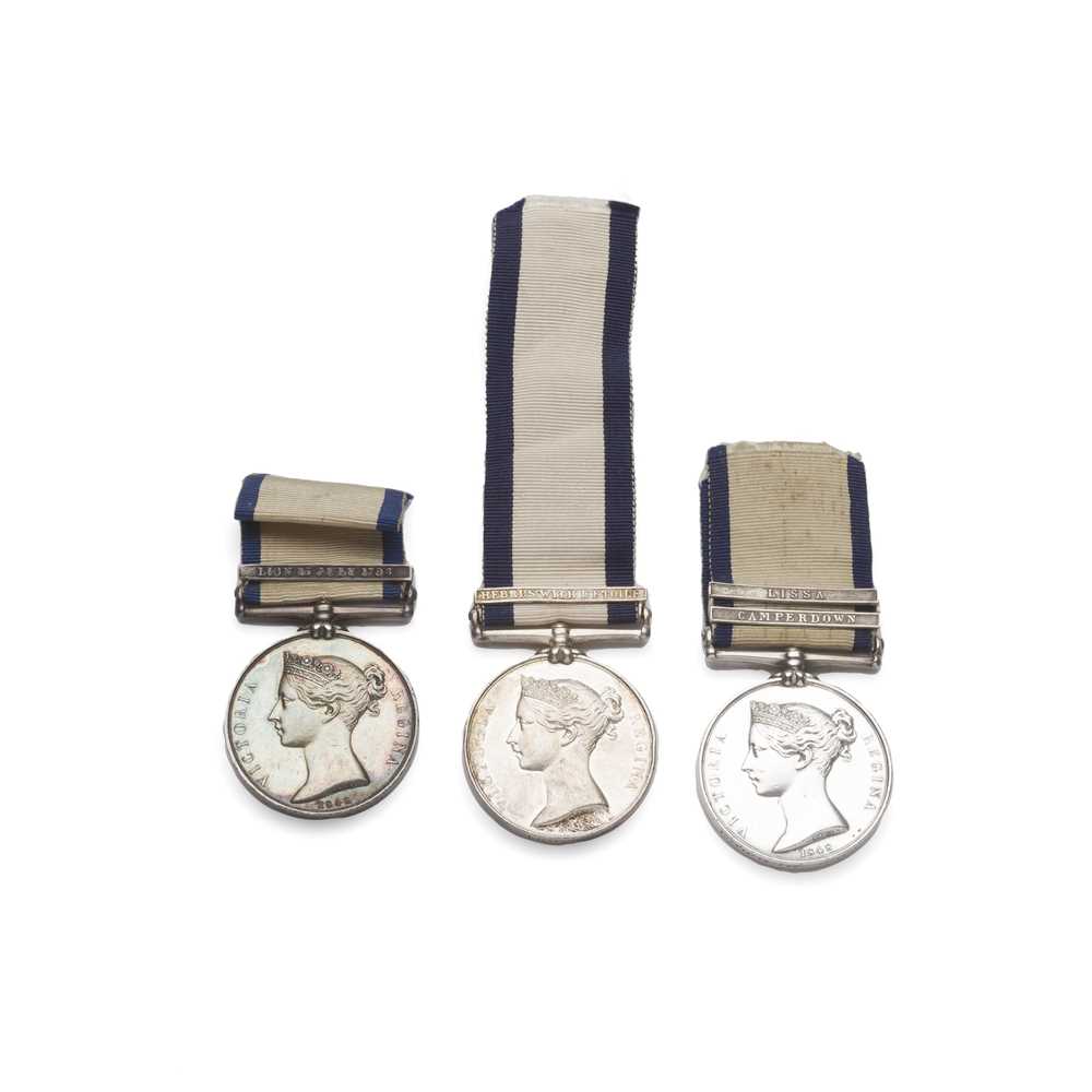 Lot 158 - A group of three Victorian Naval General Service medals