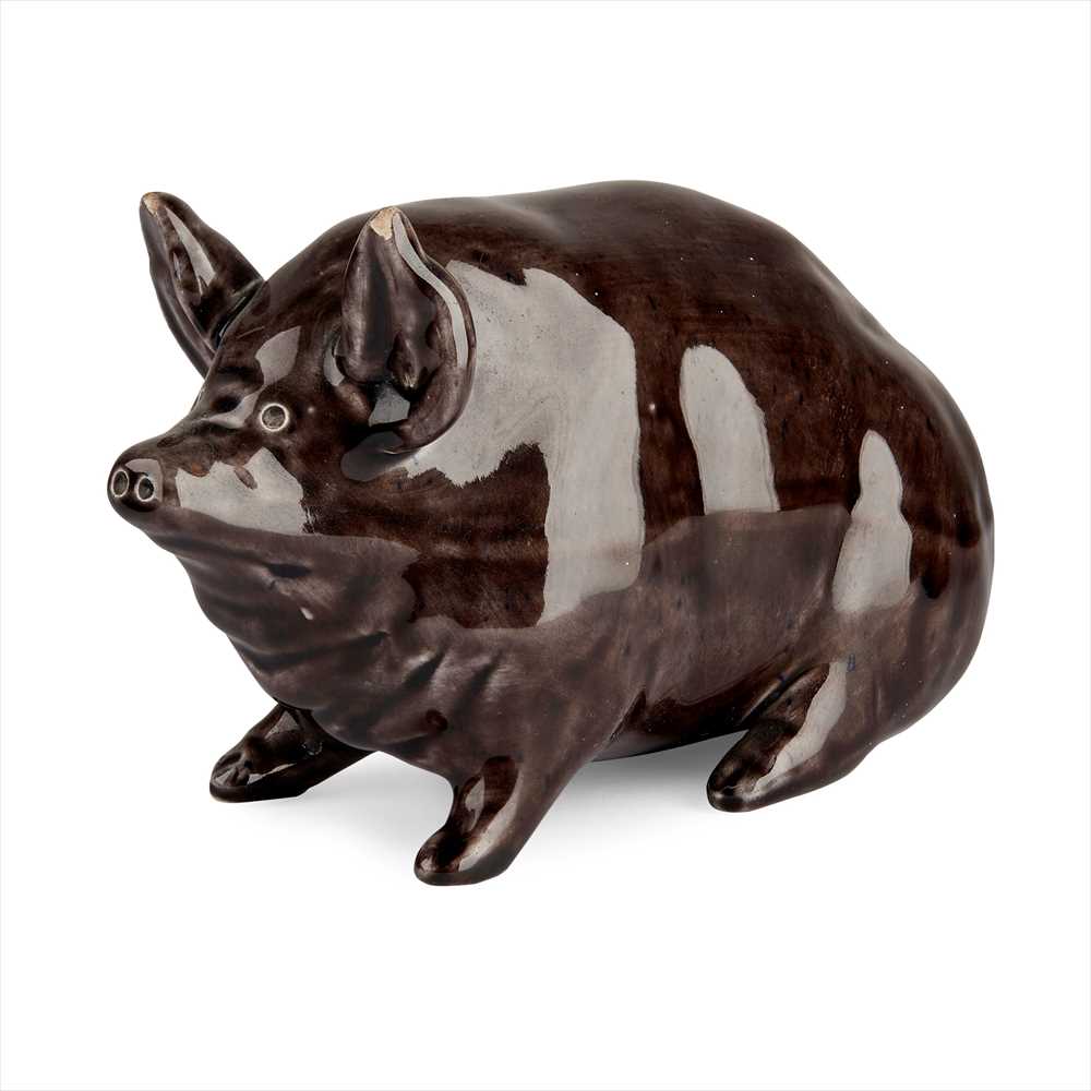 Lot 73 - A SMALL AND RARE WEMYSS WARE PIG