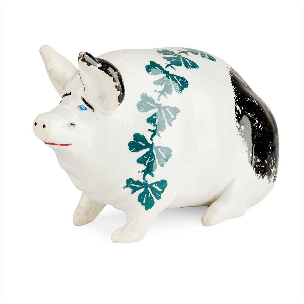 Lot 108 - A SMALL AND RARE WEMYSS WARE PIG