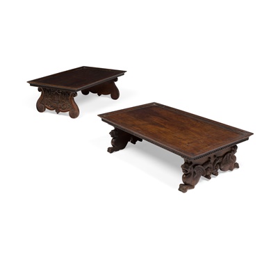 Lot 420 - TWO ITALIAN FRUITWOOD TRAY STANDS