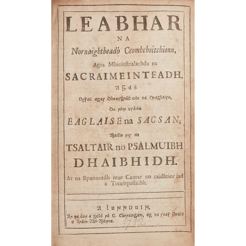 Lot 312 - Bible in English and Gaelic