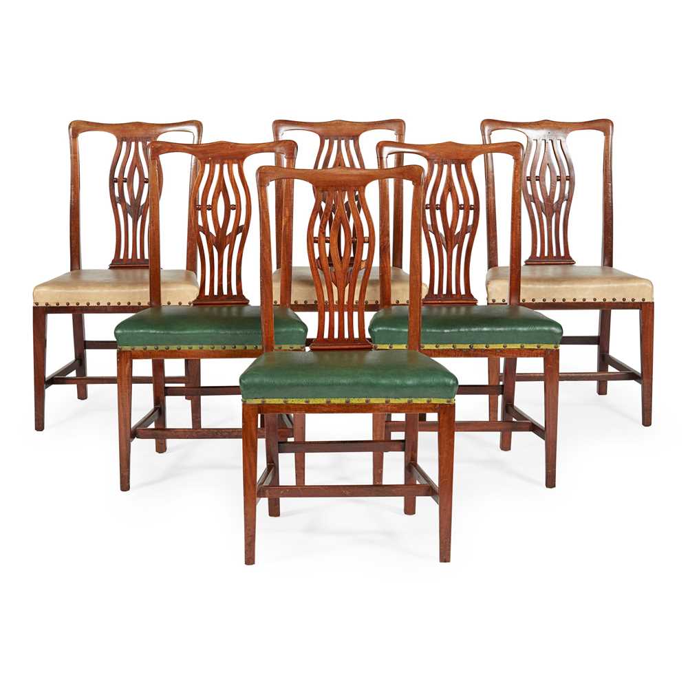 Lot 55 - SET OF EIGHT GEORGIAN STYLE DINING CHAIRS